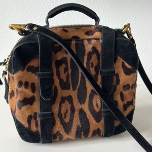 Jerome Dreyfus, leopard bag with shoulder strap